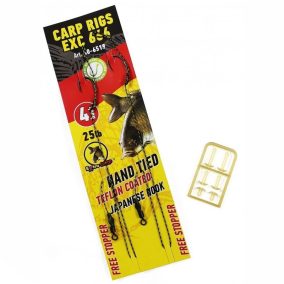 Carp Rig EX 666-4-Barbless (szakáll nélkül, 4-es méret)
