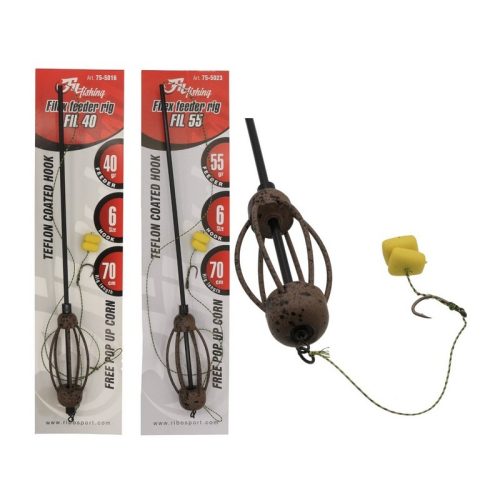 FIL Feeder Rigs-30-8 (előkötött etetőkosaras szerelék-30gr-8-as horog)