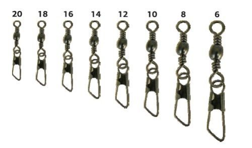 Barrel Swivel Safety Snap (hordó alakú forgó, biztonsági kapoccsal-10-es)