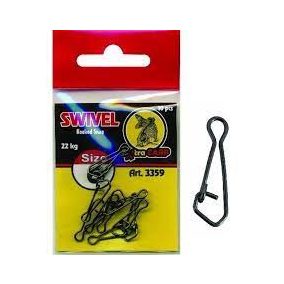Swivel Fast Lock hooked snap size 6 / 10 pcs