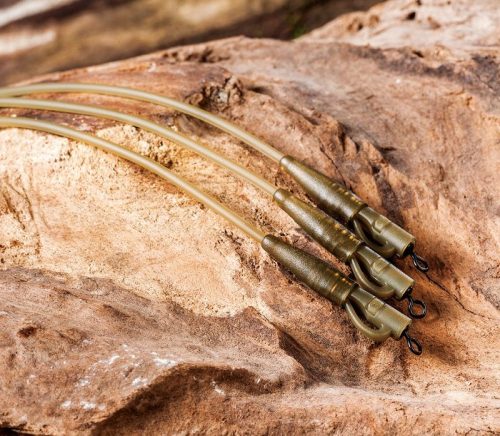 Safety Bolt Rig With Camo Tubing (biztonsági ólomkapcsos szerelék, gubancgátlóval 3db)