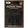 NGT Micro Barbed Ronnie Rigs Size 6-3pc (Ronnie rig-mikroszakállas, 6-os, 3db)