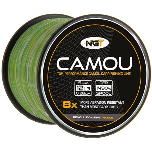 NGT Camo Line 12Lb (terep színű monofil zsinór-nagytekercses-0,28mm/5,4kg 1490m)