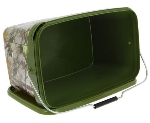 NGT Square Camo Bucket 12,5L (négyzet alakú fedeles vödör 12,5 L camo mintával)