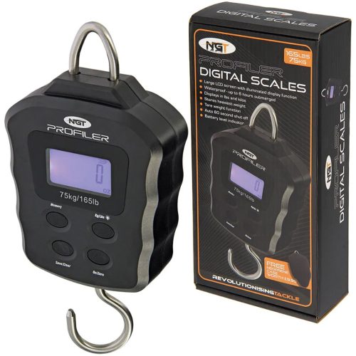 NGT Profiler Scales / 75kg (nagy teherbírású digitális mérleg 75kg neoprén táskával)