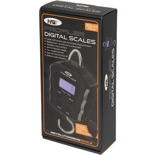 NGT Profiler Scales / 75kg (nagy teherbírású digitális mérleg 75kg neoprén táskával)
