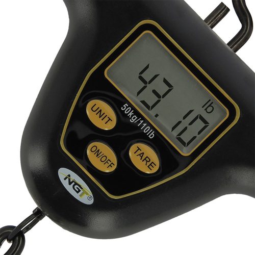 NGT XPR Digital Scales – With Tape Measure, 110lb / 50kg Capacity (digitális mérleg-50kg)