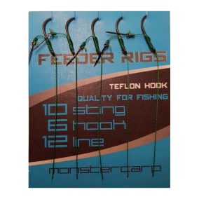   Monstercarp-Feeder Rigs 6 (előkötött feeder előke-6-os horoggal)