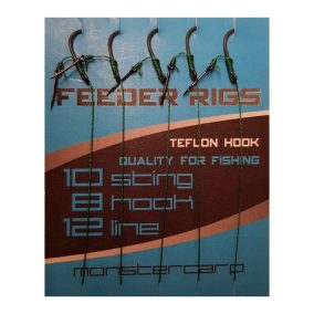   Monstercarp-Feeder Rigs 8 (előkötött feeder előke-8-as horoggal)
