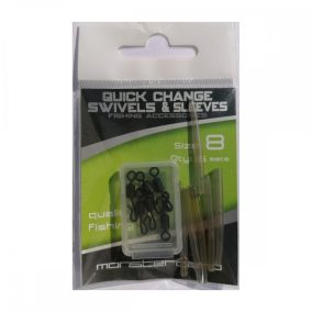   Monstercarp-Quick Change Swivels & Sleeves 6 set (gyorskapcsos forgó és kötésvédő 6db-os szett)
