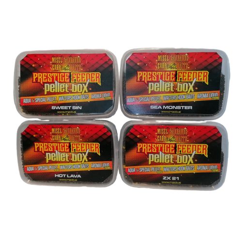 Prestige Feeder Pellet Box pack 4+1 (ZX21, Hot Lava, Sweet Sin, Sea Monster)