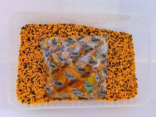 Monster Carp Method Feeder Set-Halibut-Sweet Corn (laposhal-édes kukorica-pellet+Booster 1200gr)